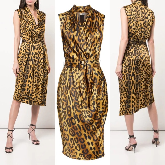 ❌SOLD❌Adam lippes leopard print midi dress - Picture 2 of 11